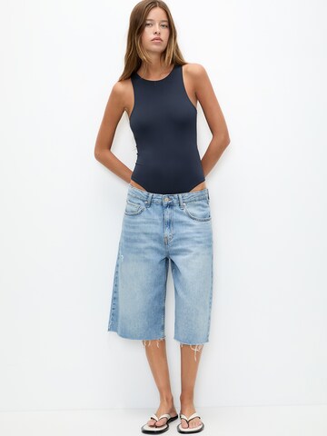 Pull&Bear Shirt bodysuit in Blue