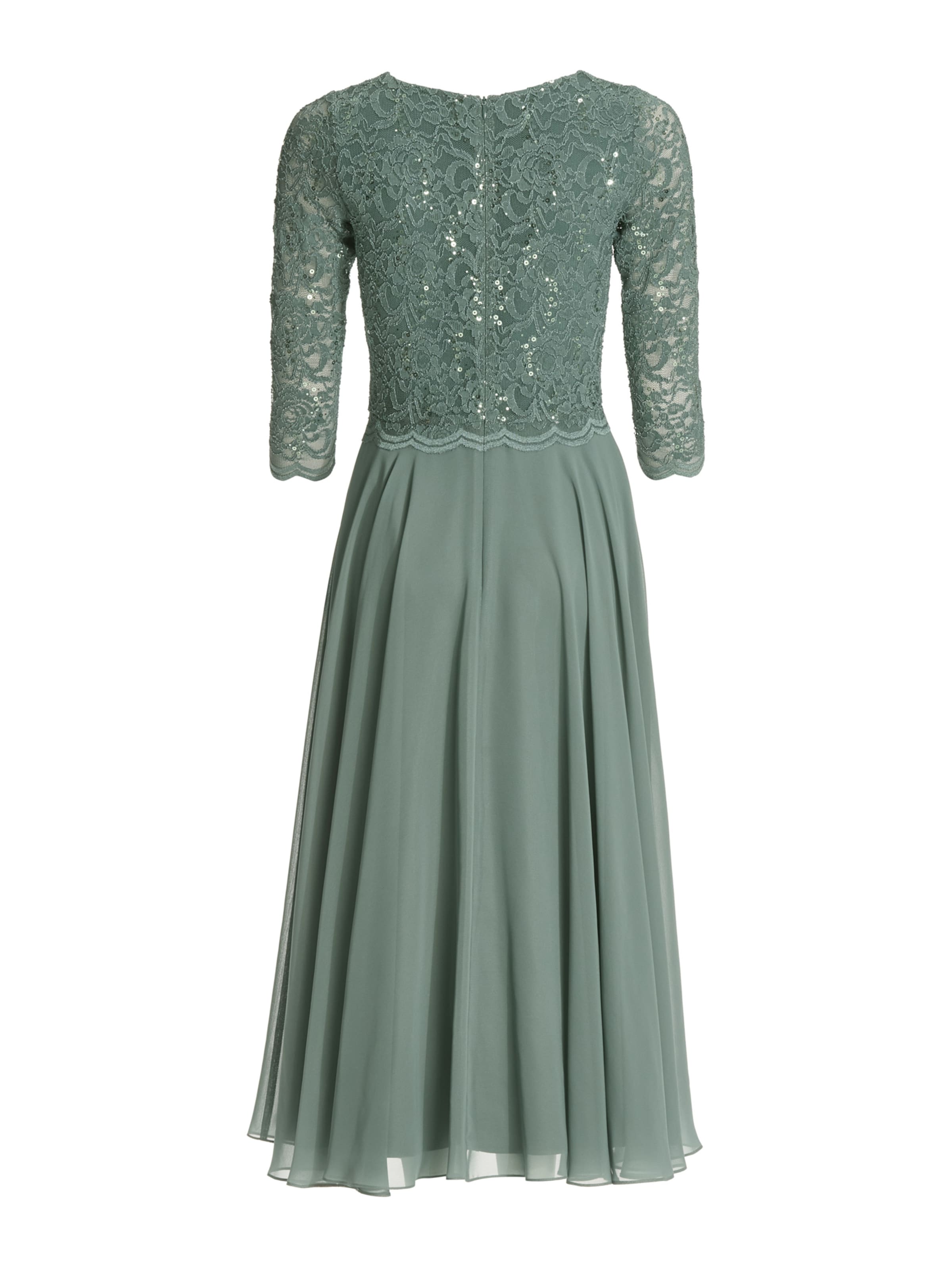 SWING Večerna obleka | zelena barva