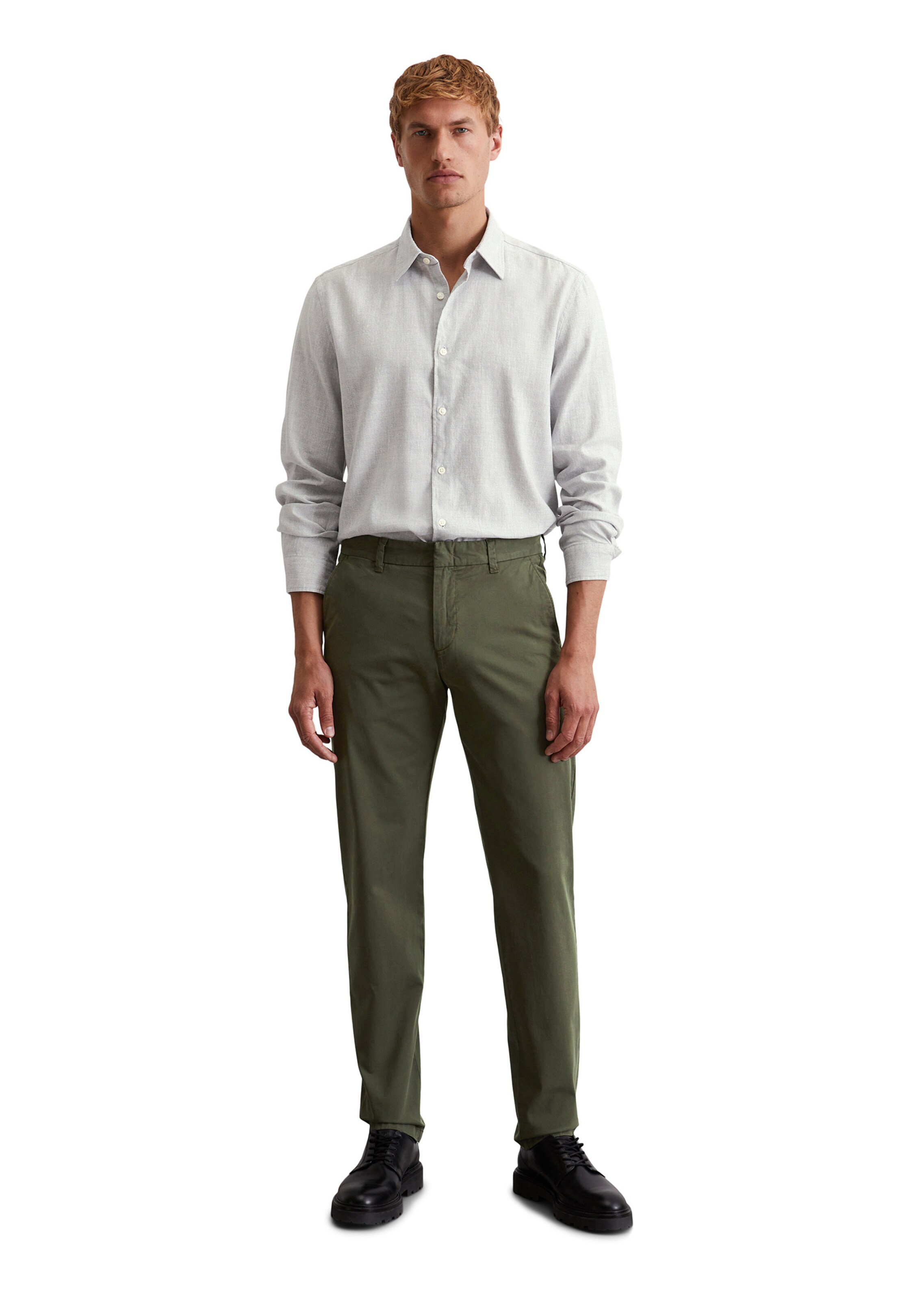 Marc O'Polo Tapered Chino 'Osby ' in Groen