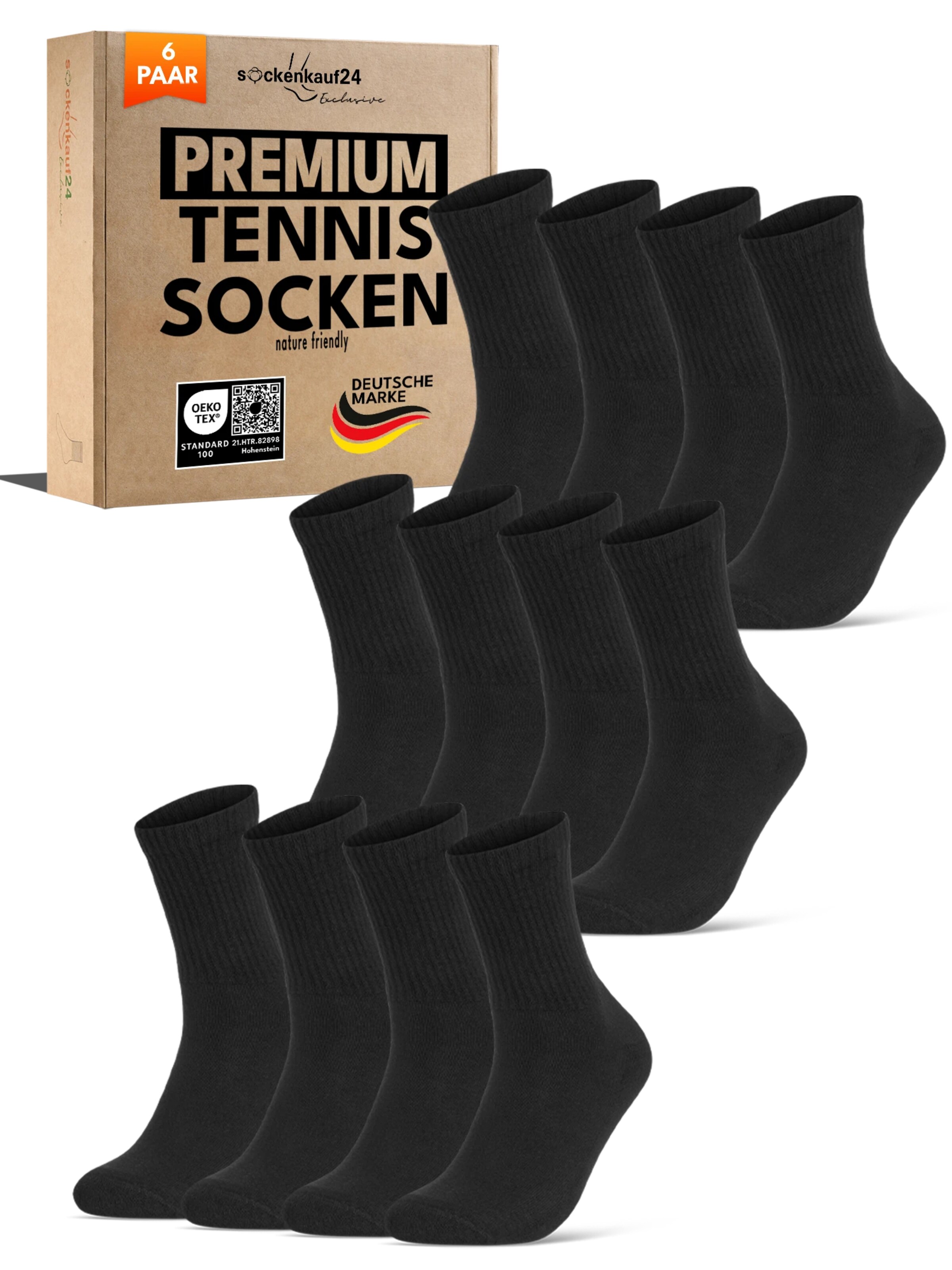 sockenkauf24 Athletic Socks in Black
