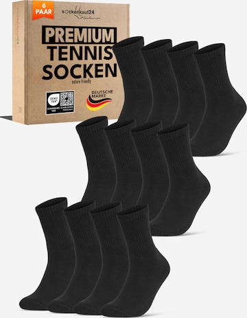 sockenkauf24 Athletic Socks in Black: front