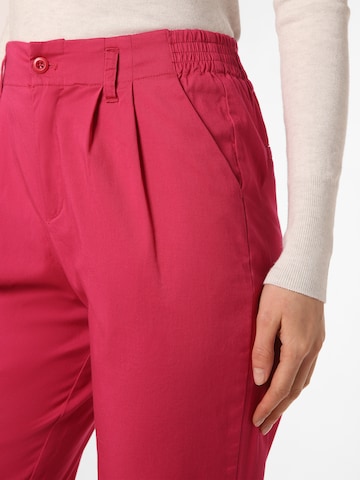 Marie Lund Loose fit Pleat-Front Pants in Pink