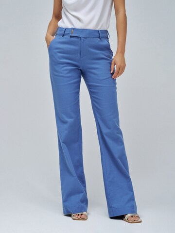 Salsa Jeans Flared Chino in Blauw: voorkant