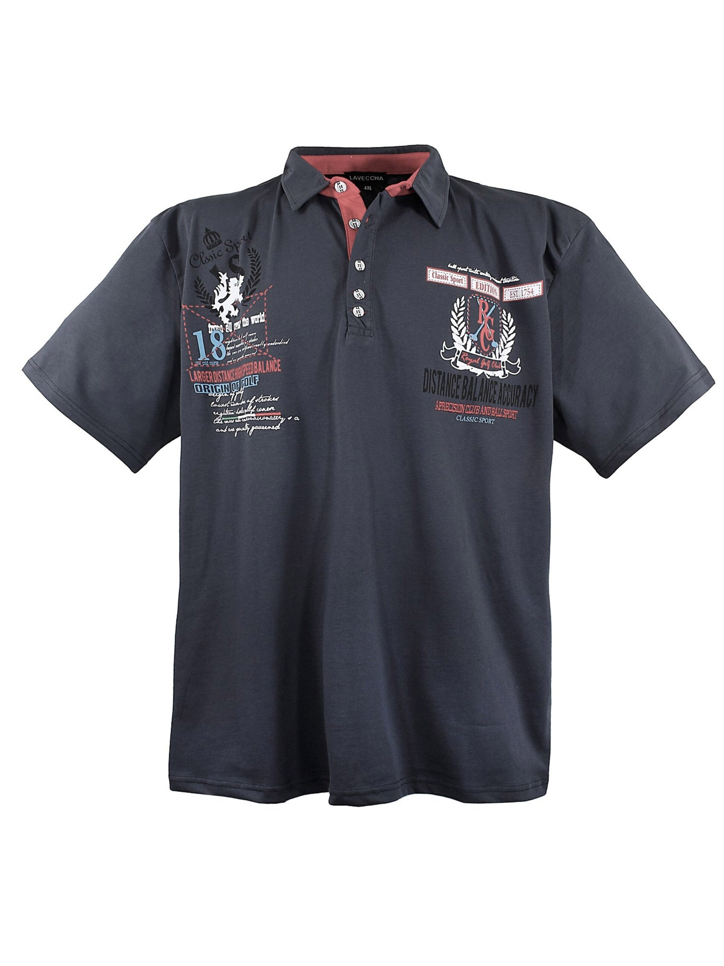 Lavecchia Shirt 'LV-2038 Übergrößen' in Grijs