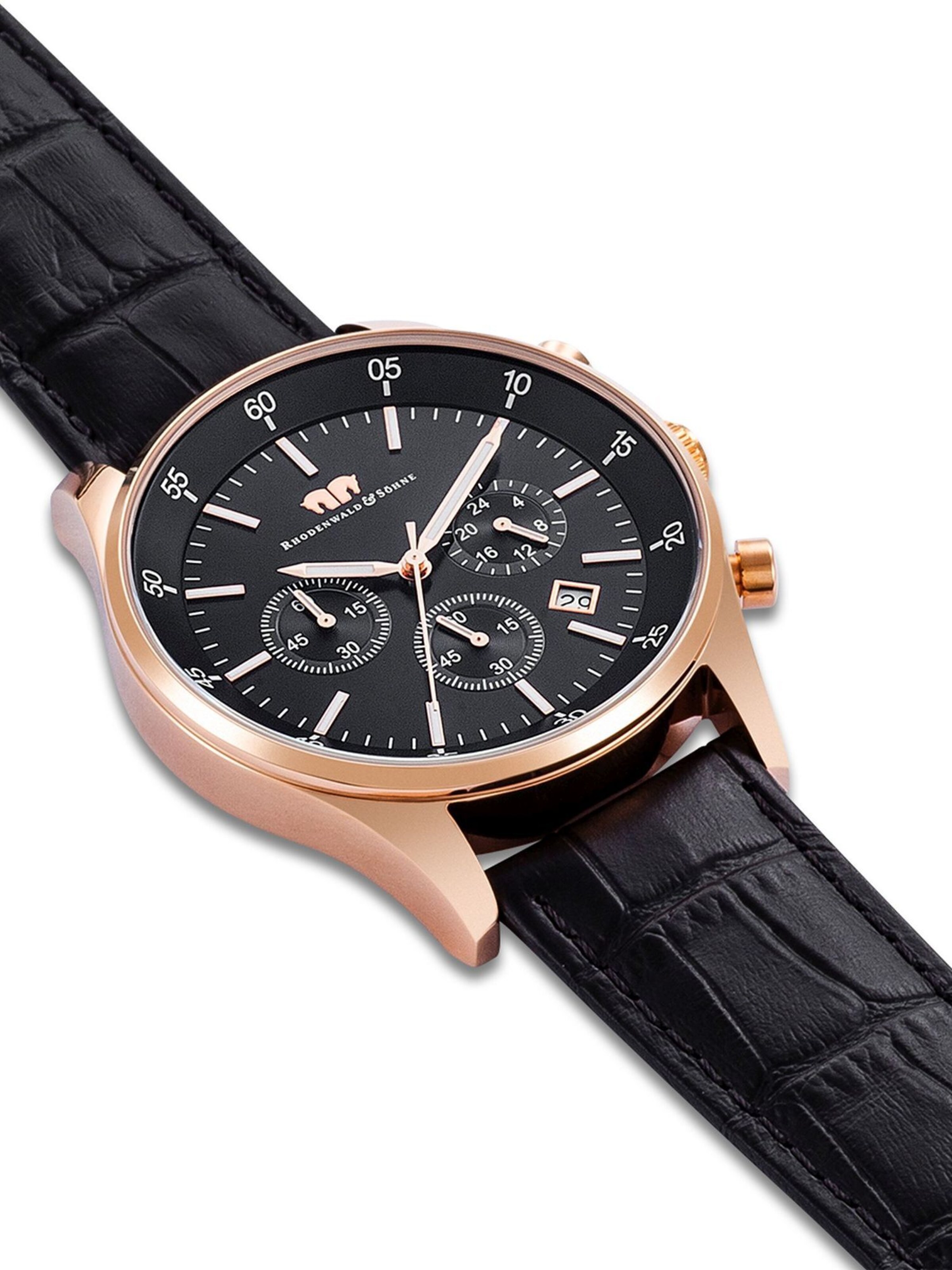 Montre à affichage analogique Rhodenwald & Söhne en noir