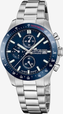 Montre à affichage analogique Lotus en bleu : devant