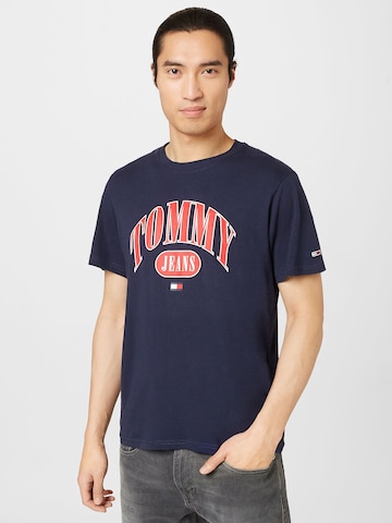 Tommy Jeans Shirt 'Regular Entry' in Blauw: voorkant