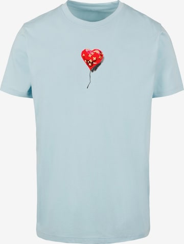 Maglietta 'Banksy - Love Hurts' di Merchcode in blu: frontale