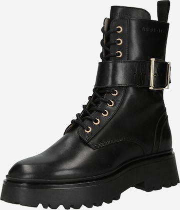 AllSaints Boots σε μαύρο: μπροστά