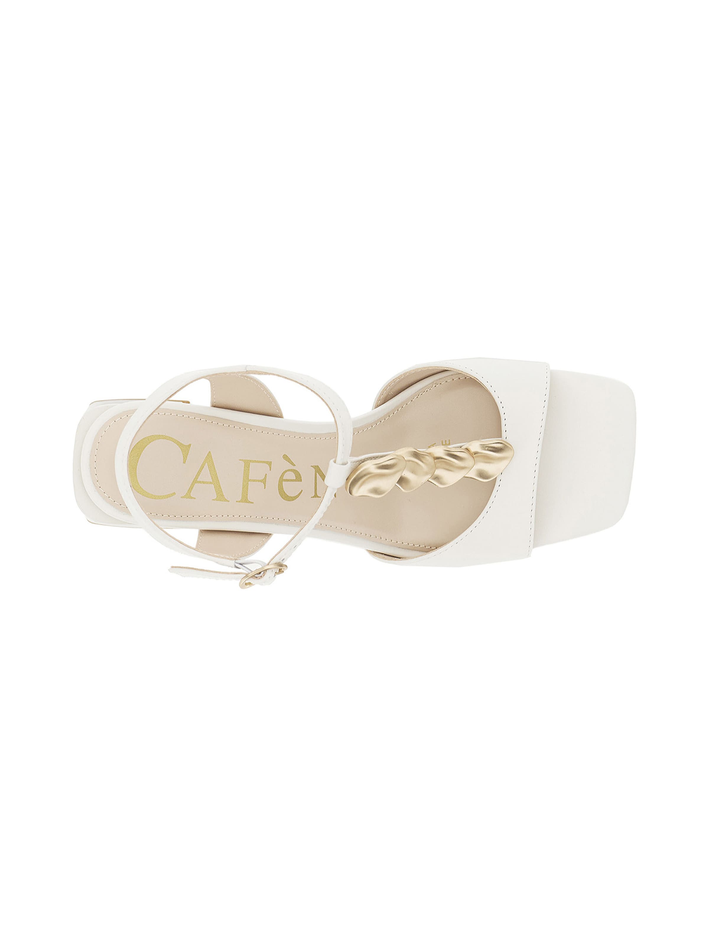 CAFè NOIR Sandalen met riem in Beige