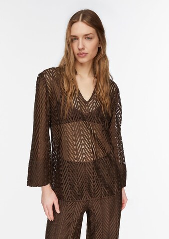COMMA Blouse in Bruin: voorkant