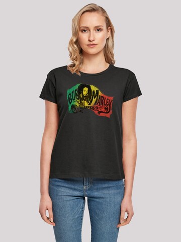 F4NT4STIC Shirt 'Bob Marley' in Zwart: voorkant
