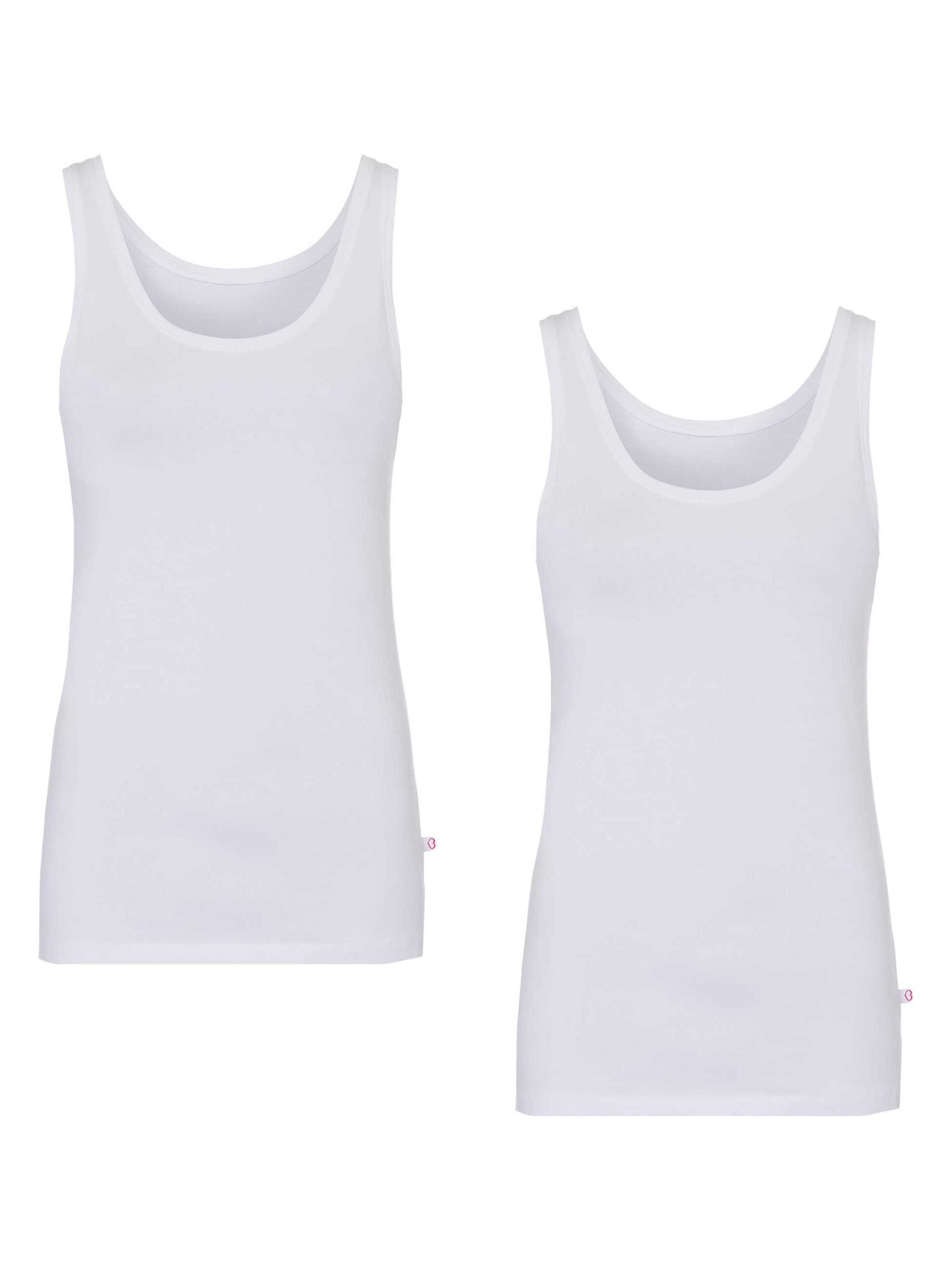 BeeDees Top 'Tanktop im Doppelpack EVERY DAY Trägershirt'‌‌‌‌‌‌‌ in Weiß: Vorderseite