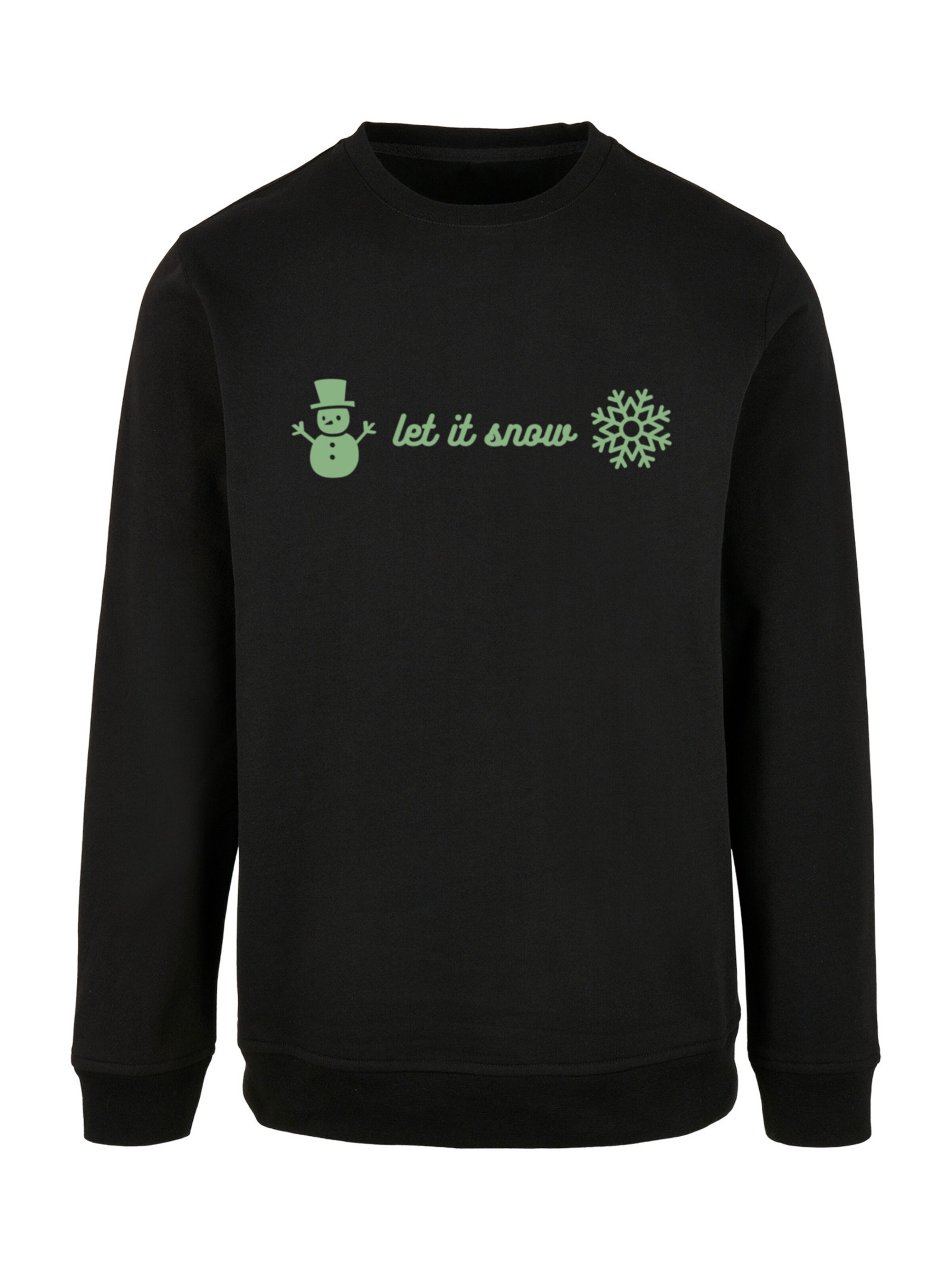 F4NT4STIC Sweatshirt 'Let It Snow ' in Schwarz: Vorderseite
