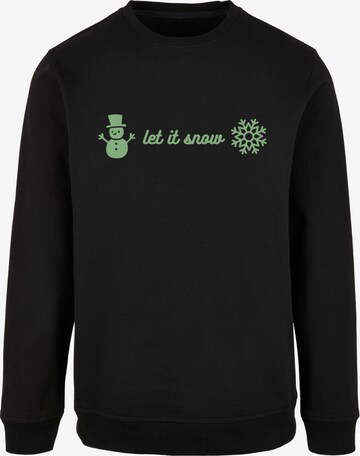 F4NT4STIC Sweatshirt 'Let It Snow ' in Zwart: voorkant