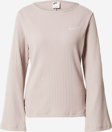 pelēks Nike Sportswear T-Krekls: no priekšpuses