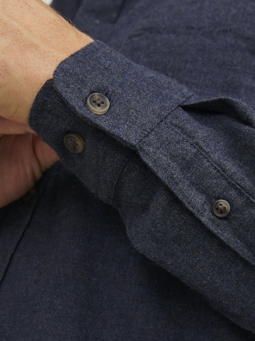 JACK & JONES Slim fit Button Up Shirt 'Classic' in Blue