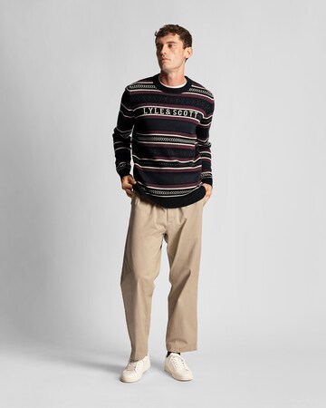 Lyle & Scott Svetr 'Glen Fair Isle' – černá