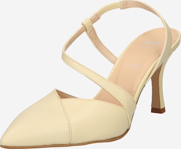 Bata Slingpumps in Geel: voorkant