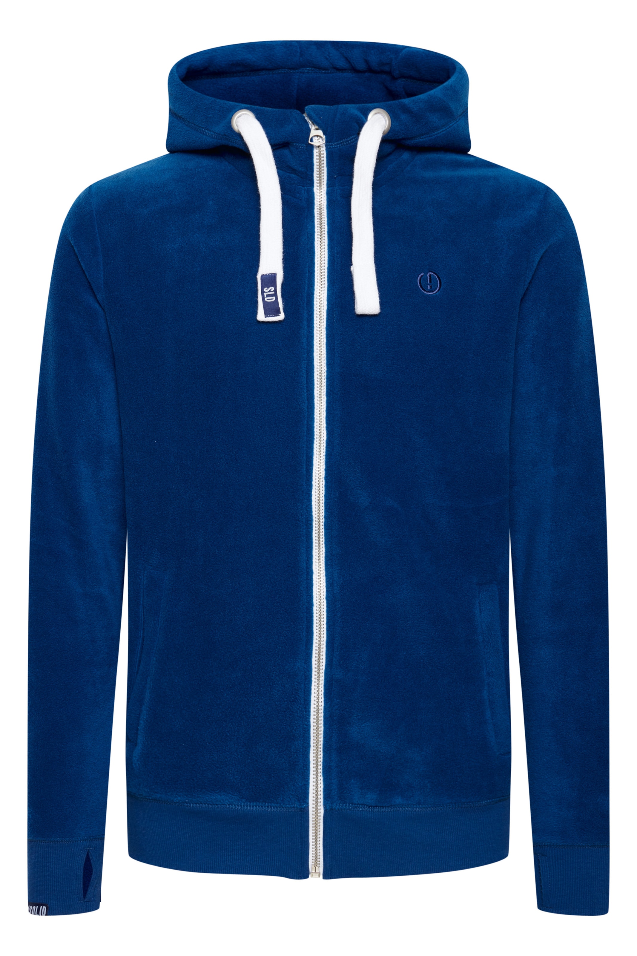 !Solid Fleecejacke in Blau: Vorderseite
