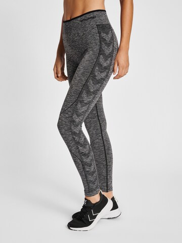 Hummel Skinny Workout Pants 'UNA' in Black: front