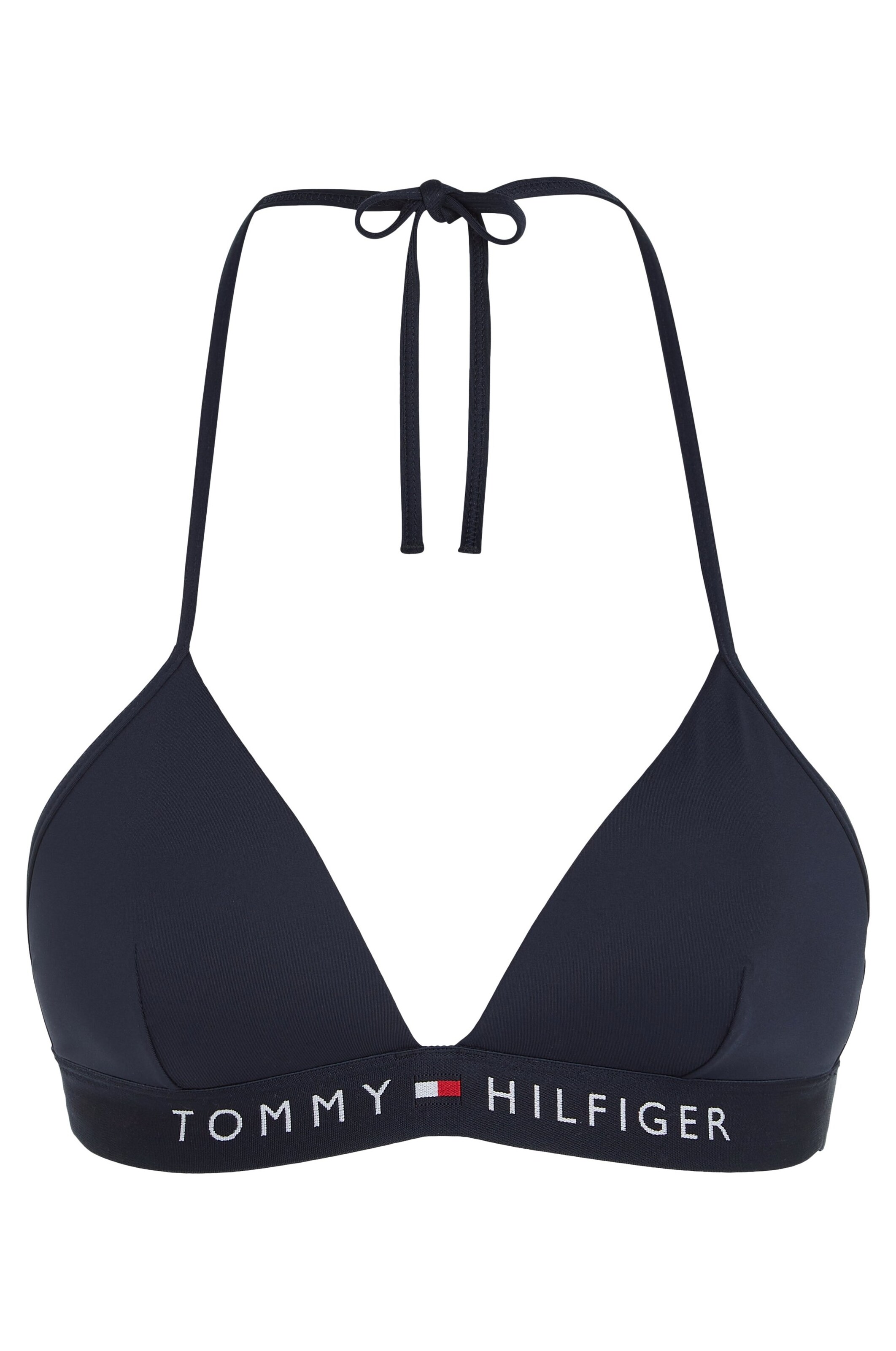 Tommy Hilfiger Underwear Triangle Bikini Top in Blue: front