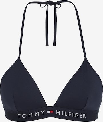 Tommy Hilfiger Underwear Trojúhelníková Horní díl plavek – modrá: přední strana