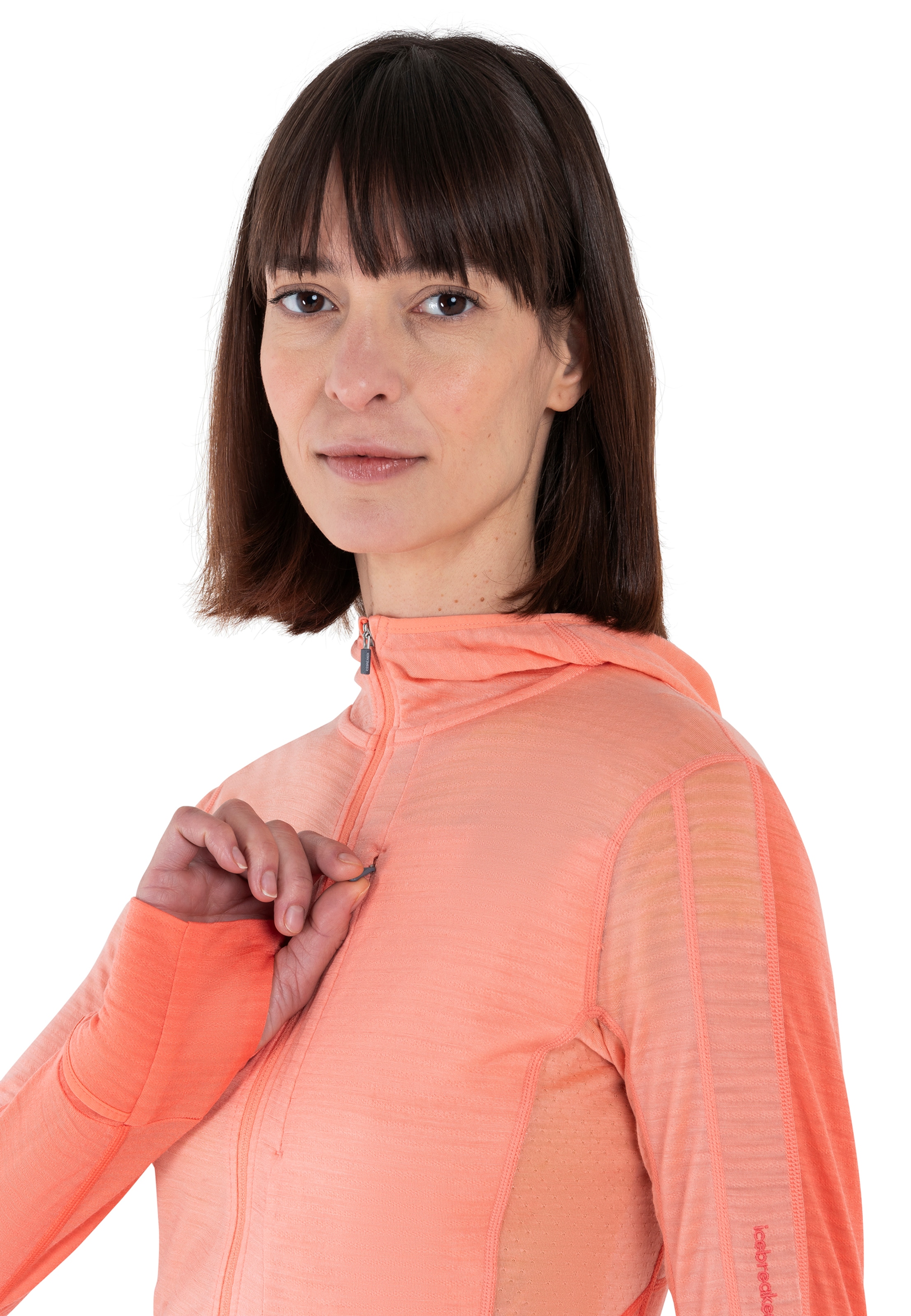 ICEBREAKER Funktionsfleecejacke 'Realfleece Descender' in Orange