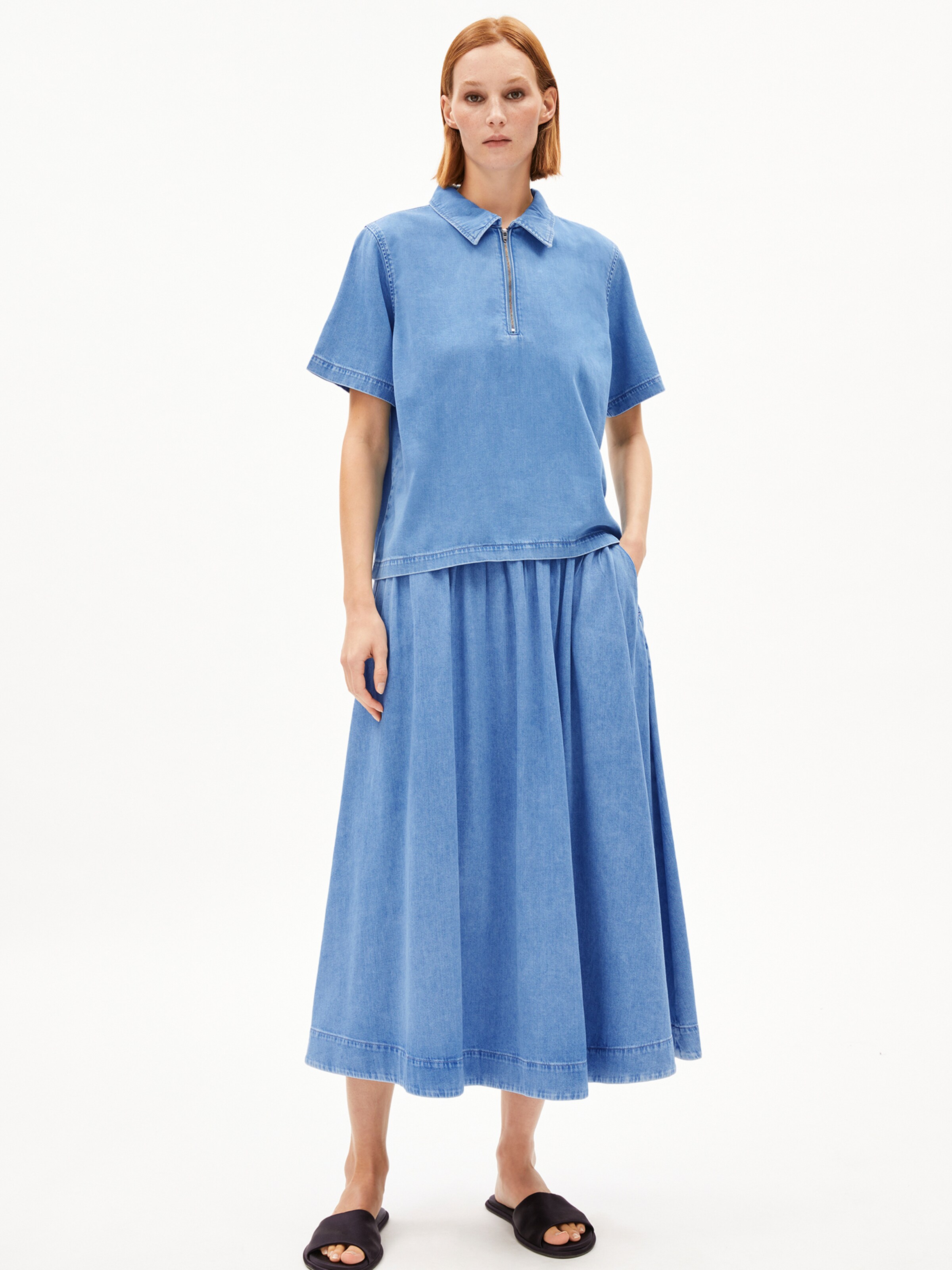 ARMEDANGELS Skirt in Blue: front