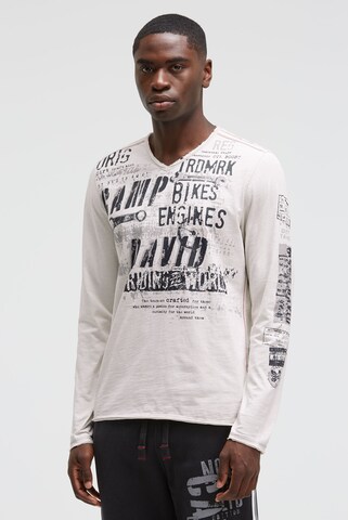CAMP DAVID Shirt in Grey: front