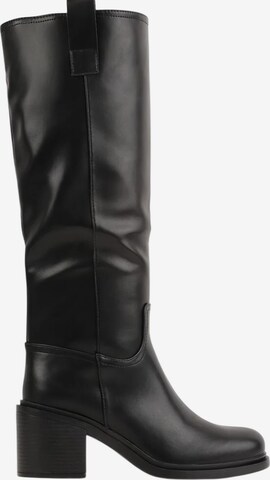 Boots 'Bottes motard à talons bloc - marron' VERA Collection en noir : devant