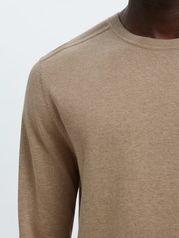 SELECTED Regular Fit Pullover 'SLHBERG' in Braun