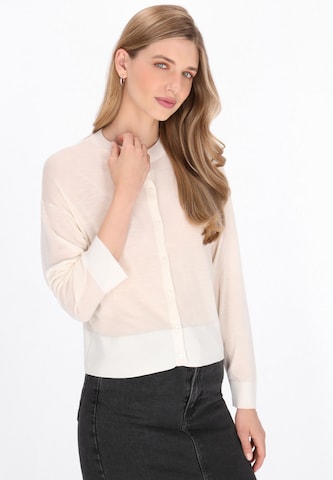 Cardigan DreiMaster Vintage en blanc : devant