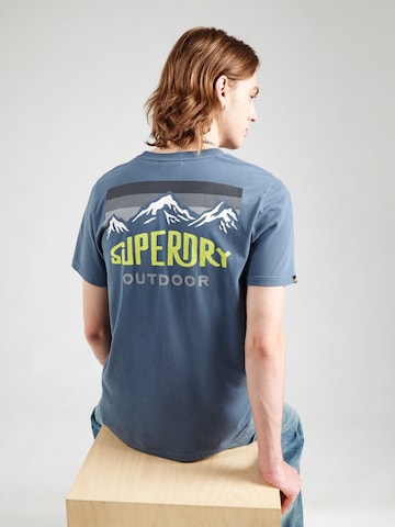 T-Shirt 'MOUNTAIN' Superdry en bleu : devant