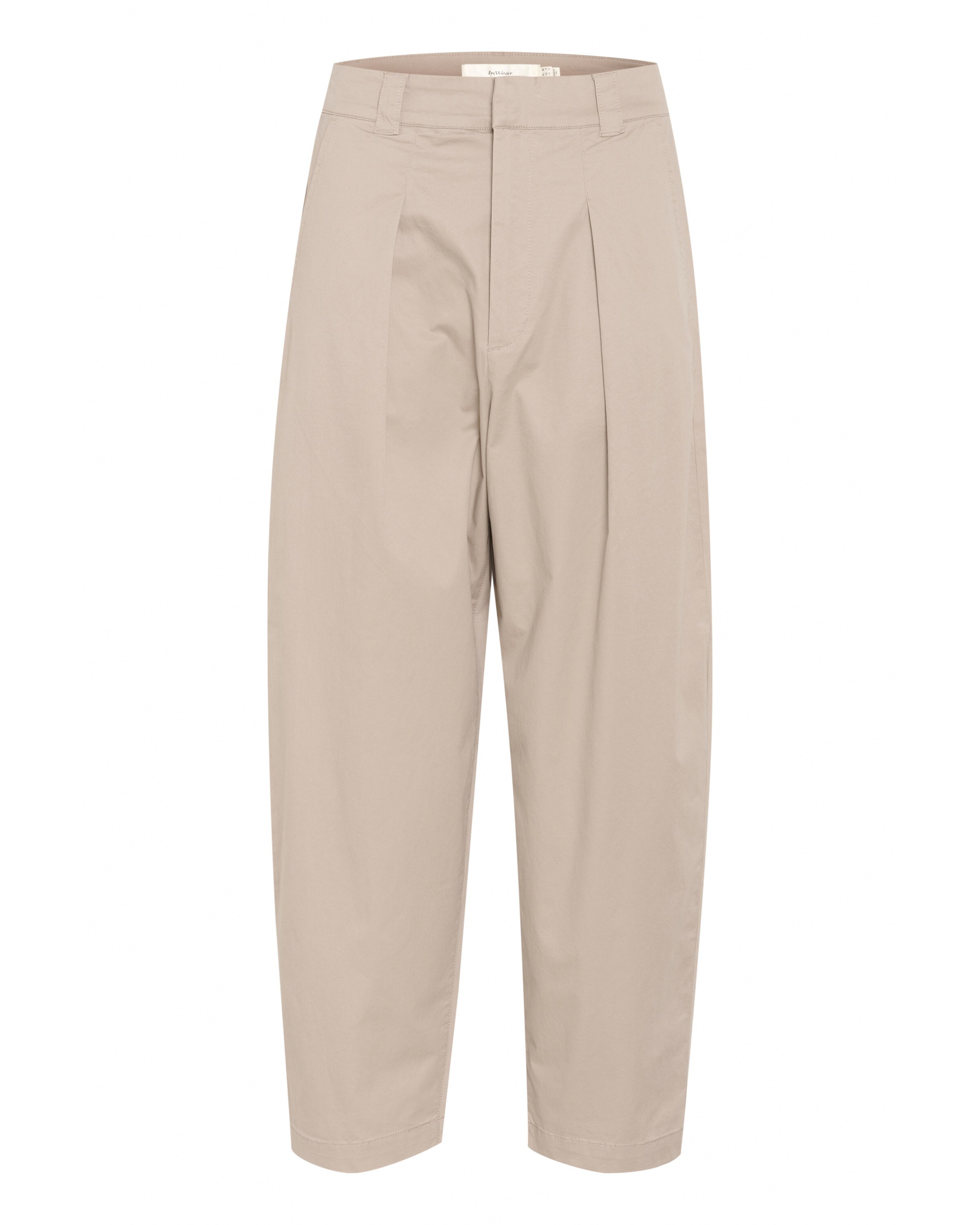 InWear regular Bukser med lægfolder 'Dixie' i beige: forside