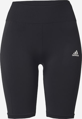 ADIDAS SPORTSWEAR Skinny Sportshorts 'Seamless' in Schwarz: predná strana