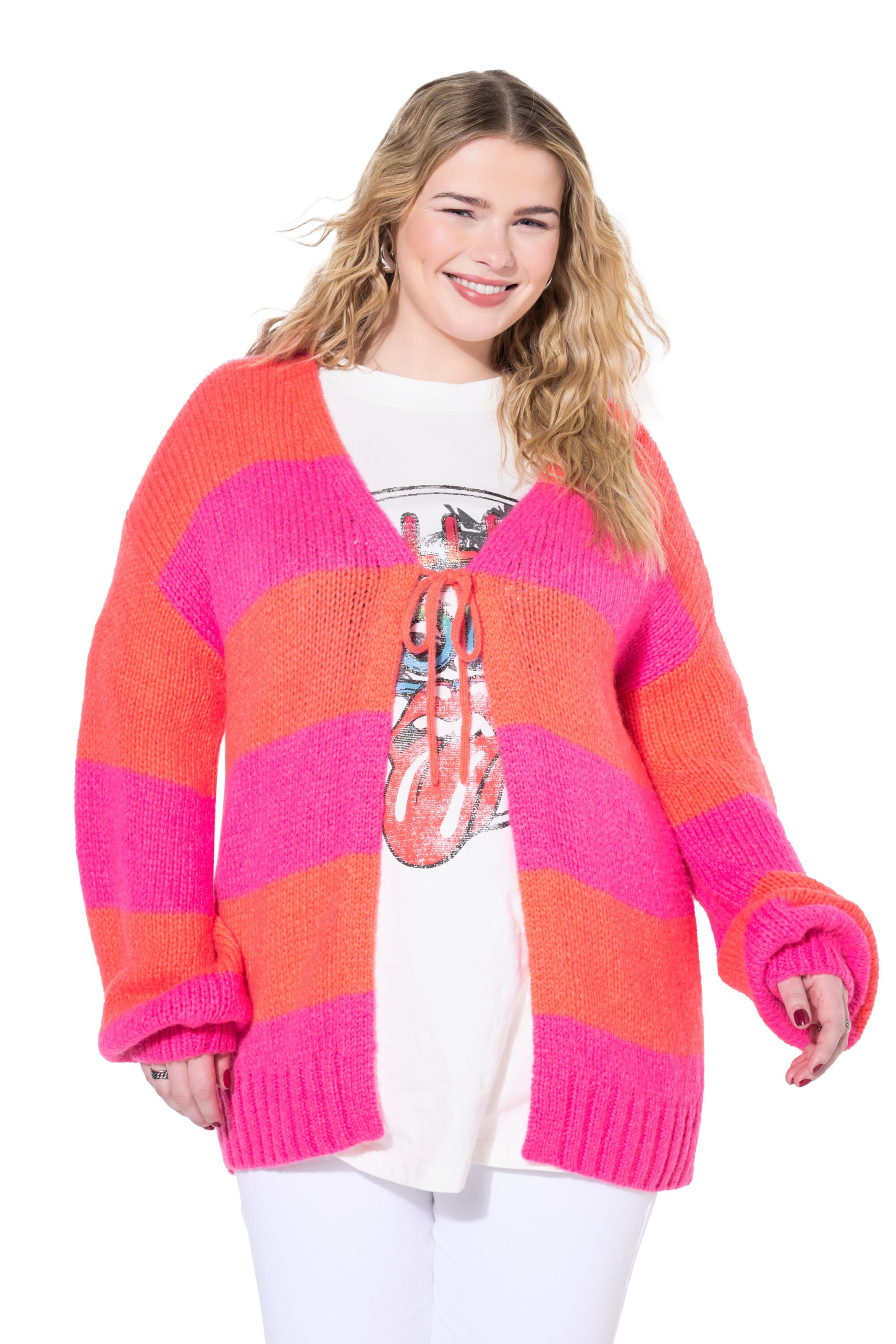 Studio Untold Strickjacke in Pink: Vorderseite