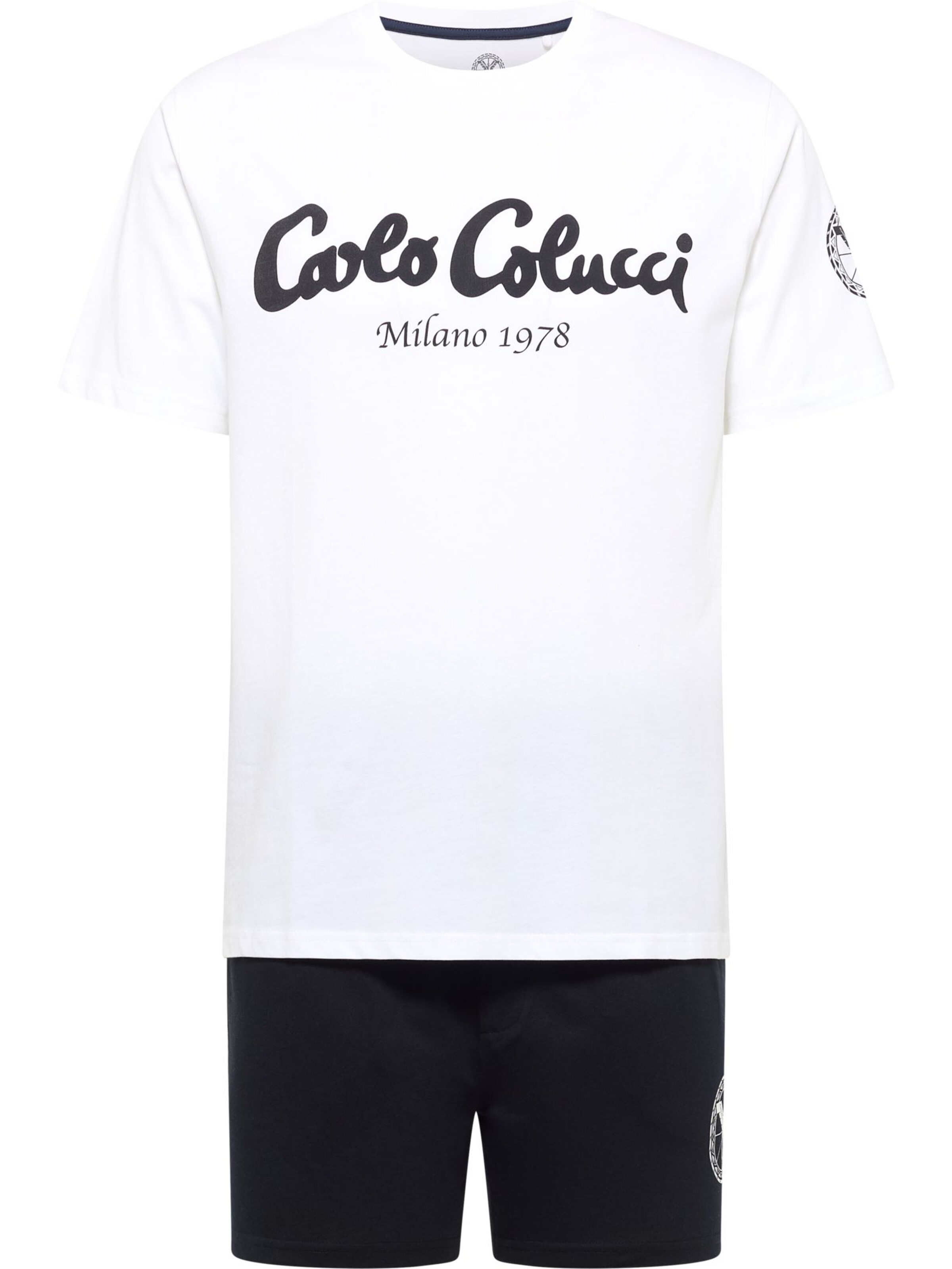 Carlo Colucci Short Pajamas 'Ferreiro' in Black: front