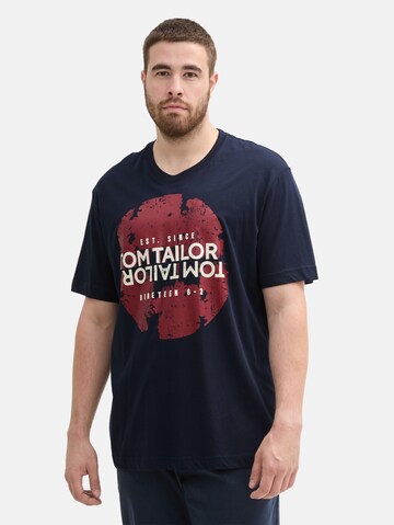 TOM TAILOR Men + T-Shirt in Blau: Vorderseite
