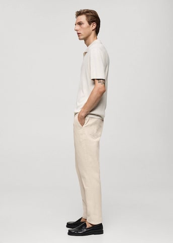 MANGO MAN Tapered Jeans 'Penn' in Beige