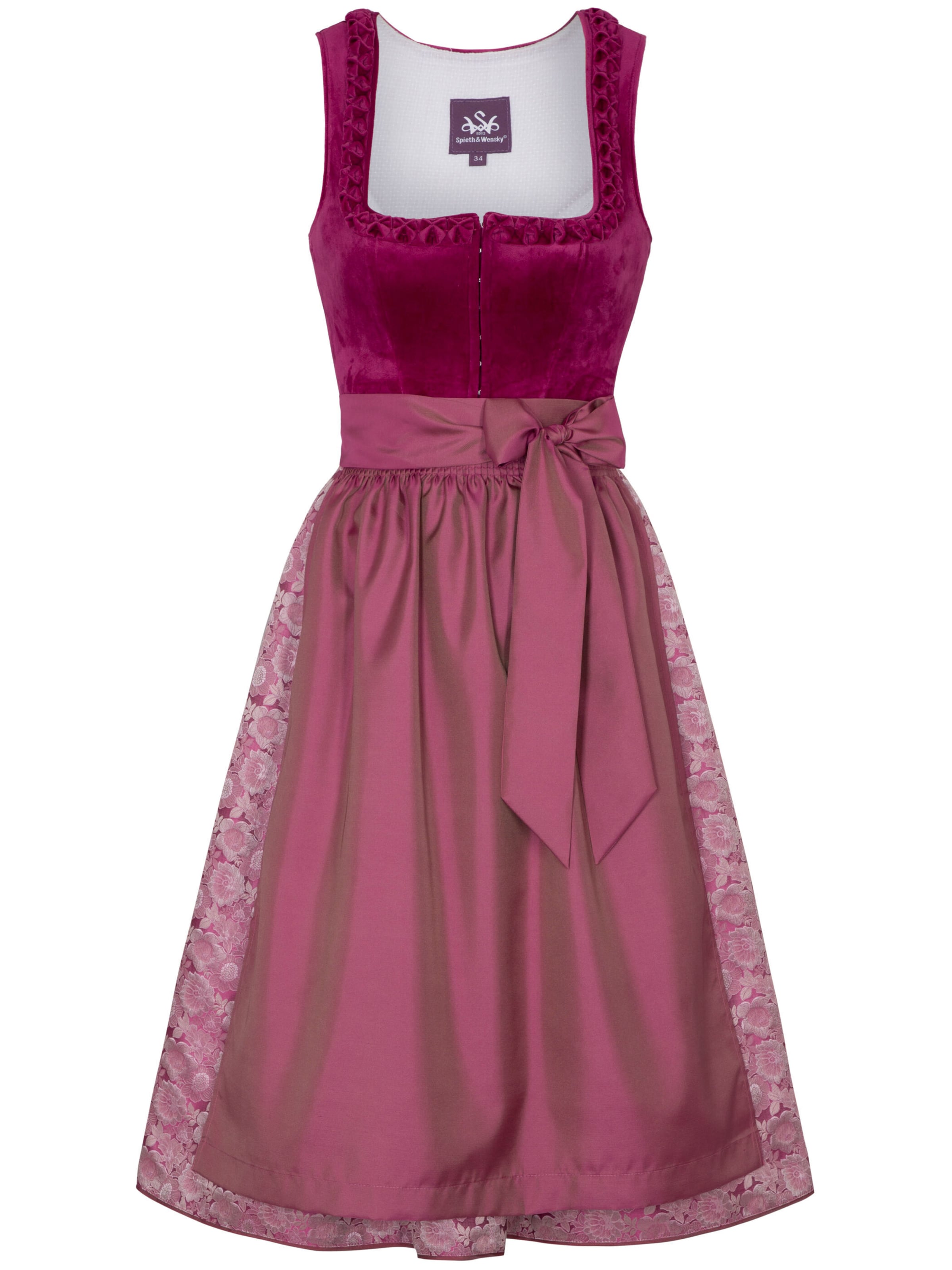 SPIETH & WENSKY Dirndl 'Gloria' in Pink: Vorderseite