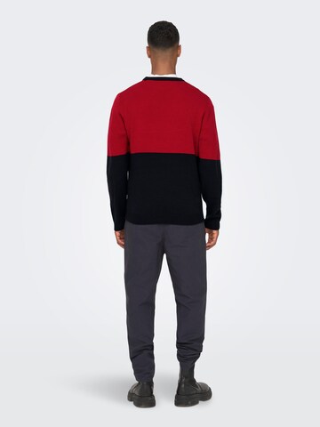 Pull-over Only & Sons en rouge