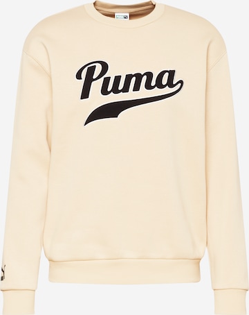 PUMA Sweatshirt 'Team' in Beige: predná strana