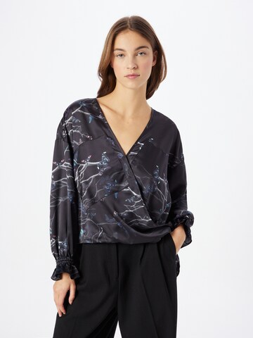 AllSaints Bluse in Schwarz: Vorderseite