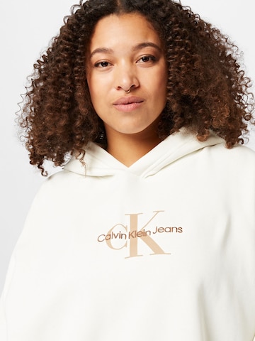 Calvin Klein Jeans Curve Sweatshirt in Beige