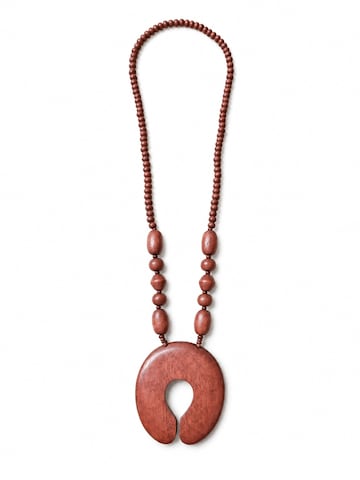 COLLEZIONE ALESSANDRO Necklace 'Boho' in Brown: front