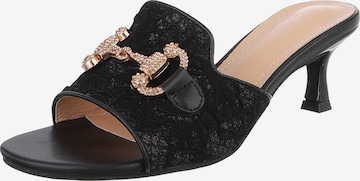 Ital-Design Mules in Black: front