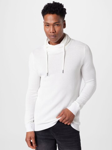 Key Largo Regular Fit Pullover 'Lech' i hvid: forside