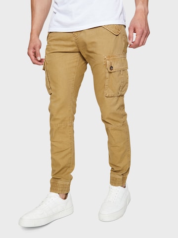 Threadbare Tapered Cargo Pants 'Corez' in Beige: front