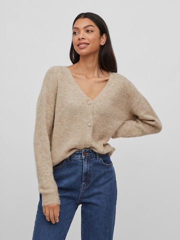 VILA Knit Cardigan 'JAMINA' in Beige